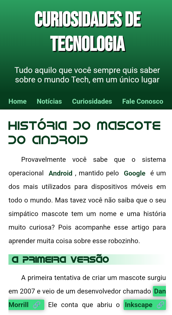 Projeto site Android